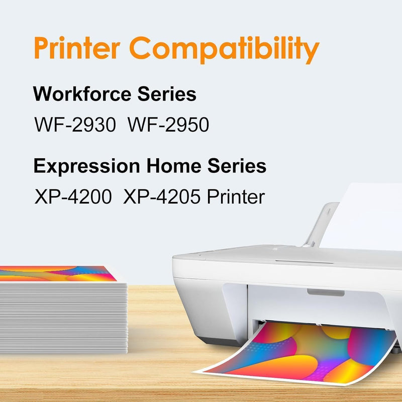 Remanufactured Replacement for EPSON 232 232XL Ink Cartridges | Compatible with XP-4200 WF-2950 XP-4205 WF-2930 Printer Ink Cartridges Combo Pack (4Pack Black, Yellow, Magenta, Cyan)