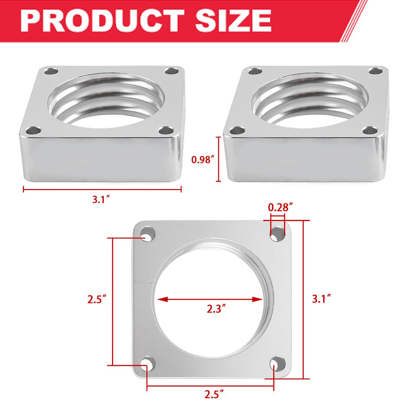 Throttle Body Spacer Fits for Jeep 2.5L 4.0L Engine - For 1991-2001 Cherokee, 1993-2004 Grand Cherokee, 1991-2006 Wrangler