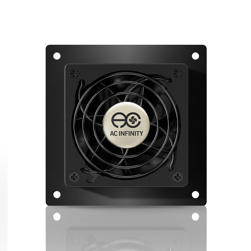 AC Infinity AIRPLATE S1, Quiet Cooling Fan System 4" with Speed Control, for Home Theater AV Cabinets Single 80