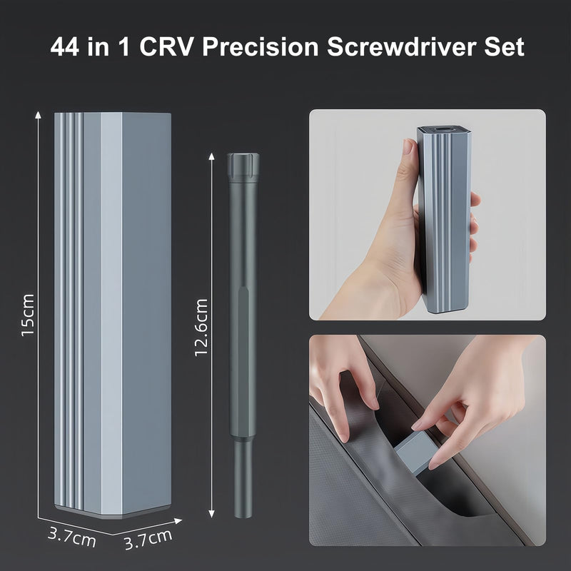 44 in 1 Small Magnetic Precision Screwdriver Set with Case, 360° Spin Handle DYI Mini Multifunction Screwdriver Bit Kit, Repair Tool Kit for Electronics,Phone,Laptop,Macbook,PC,Watch,Eyeglass,jewelry 44 in 1