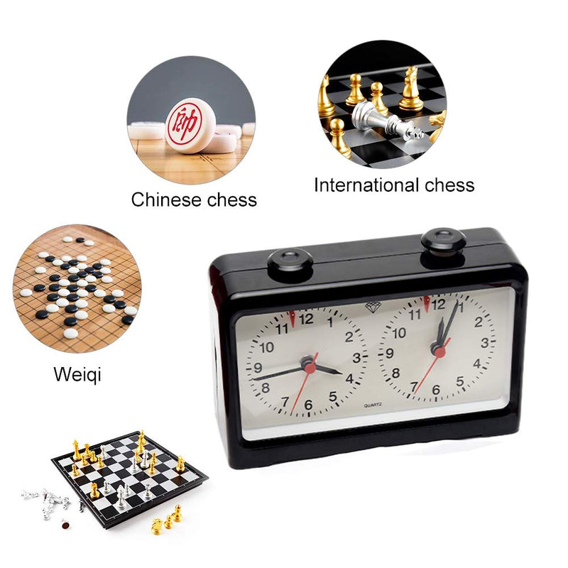 Just E Joy Chess Clock Digital Alarm Chess Timer w/Quartz Movement for Board Game International Chess Chinese Chess Weiqi Competitions Classic Analog Style Chess Clock As Picture