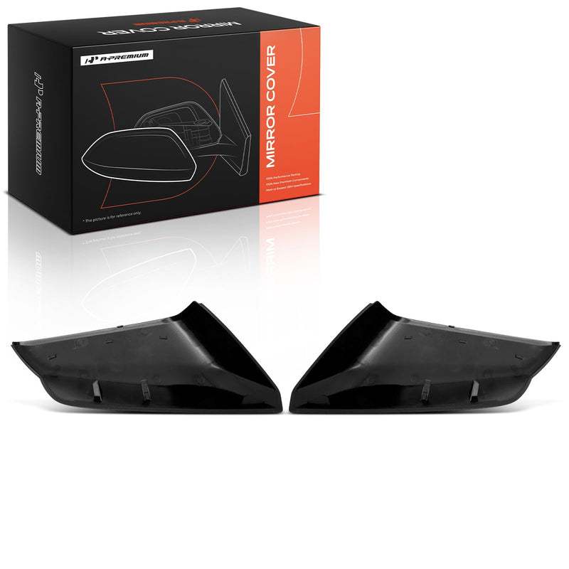 A-Premium 2 PCS Driver and Passenger Side Rearview Mirror Covers Caps - Compatible with Chevy Chevrolet Malibu 2016 2017 2018 2019 2020 2021 2022 2023 2024 2025 - Textured Black