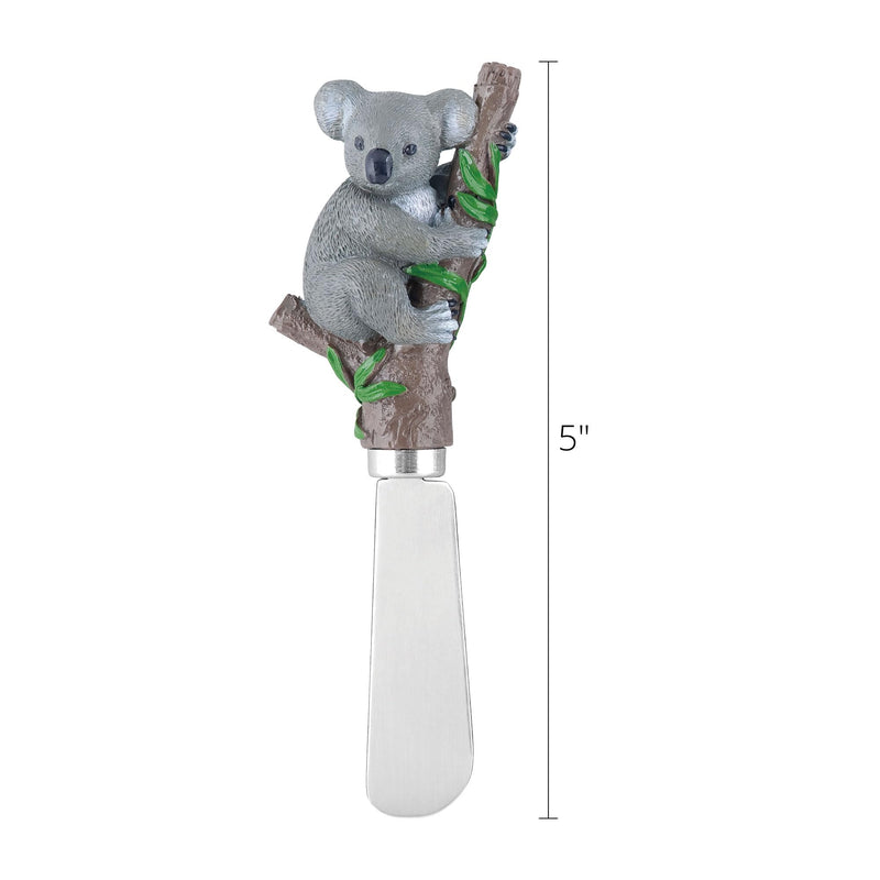Supreme Housewares Koala Cheese Spreaders, Hand-Painted Resin Handles with Stainless Steel Blades for Spreading Cream Cheese, Butter, Jam, or Sandwich, Set of 4