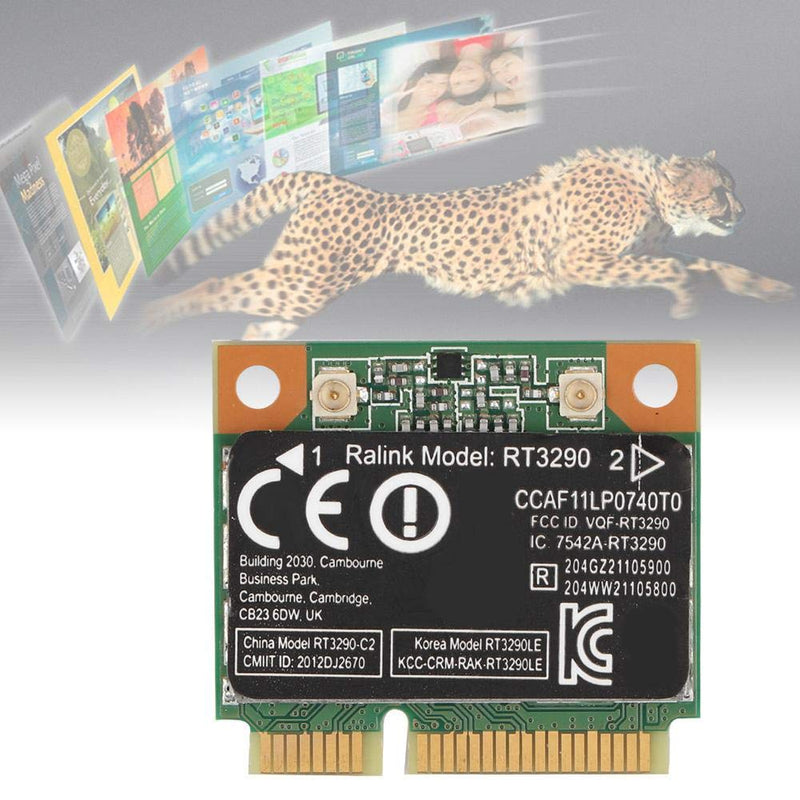 ASHATA Mini Network Card,2.4G Bluetooth 3.0 PCI-e Network Card,RT3290 Wi-Fi Network Adapter Card,Support 802.11N up to 150Mbps,for Mini PCI-E Port Computer