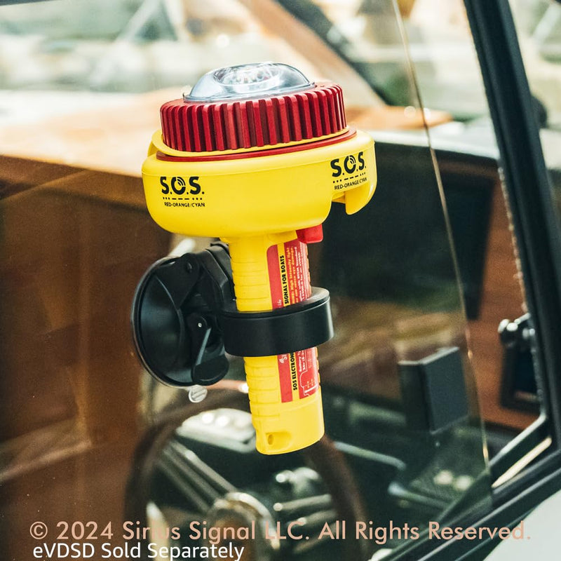 Sirius Signal CSM-1000 Display Suction Mount for Electronic Visual Distress Signal Devices - Compatible with C-1002, C-1003, C-1004