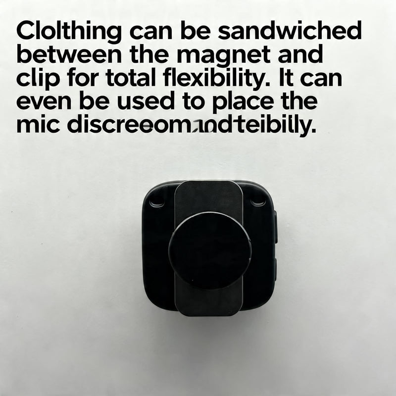 Replacement Mic Clip Magnet for DJI Mic, 2 Pack | For DJI Mic Mini/Mic 2/Mic 3 Wireless Transmitter, Magnetic Clip for Wireless Lavalier Microphone Adapters