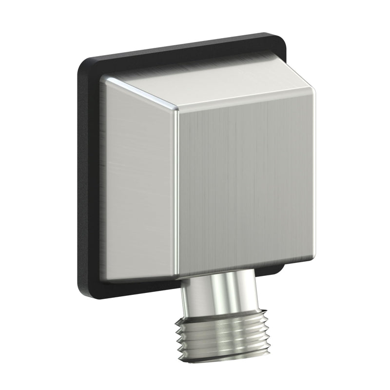 Wall Mounted Supply Elbow, Wall Elbow for Hand Shower, Solid Brass Wall Supply Elbow, Check Valve Included (Brushed Nickel) Brushed Nickel