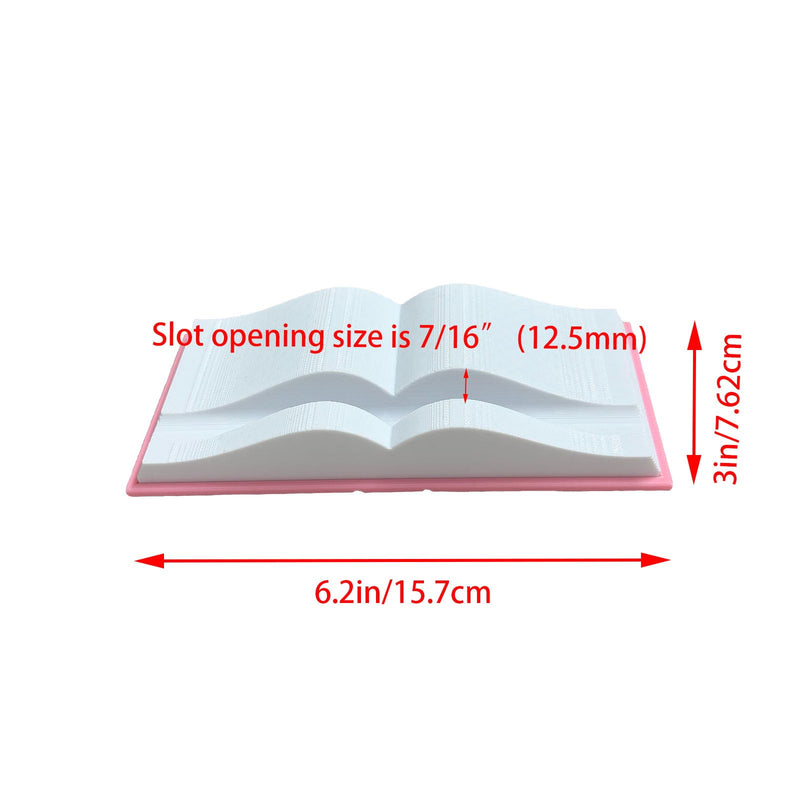Open Book Stand Compatible with Kindle, Display Holder for E-Reader, Reading Gifts for Book Lovers (Pink)