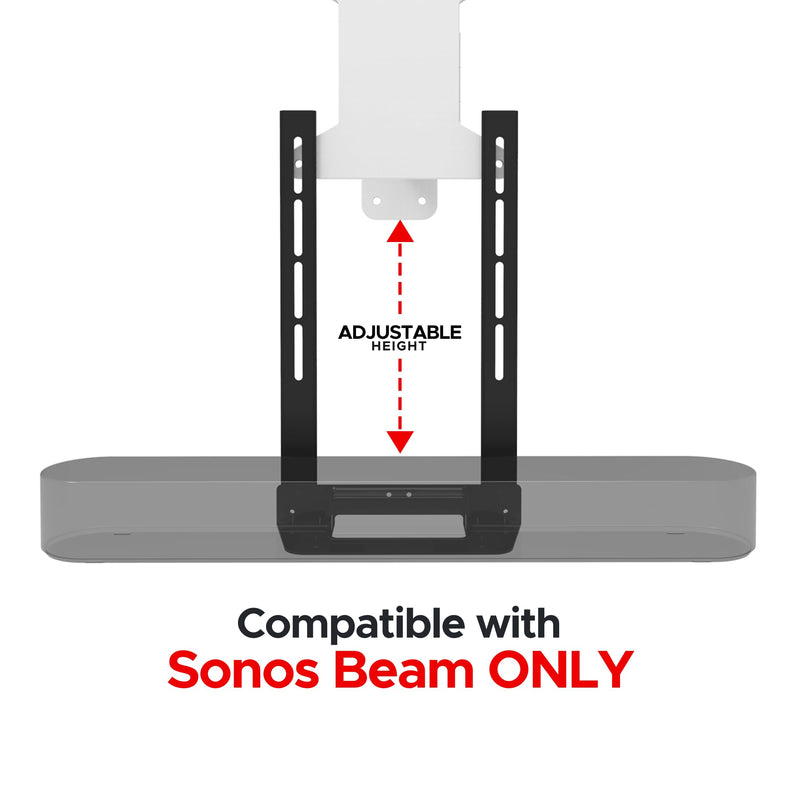 Sound Bass Beam TV Mount, Compatible with Generation 1 & 2 Sonos Beam Mounting Bracket for TV, Black, Full Hardware Kit Included, Beam Soundbar