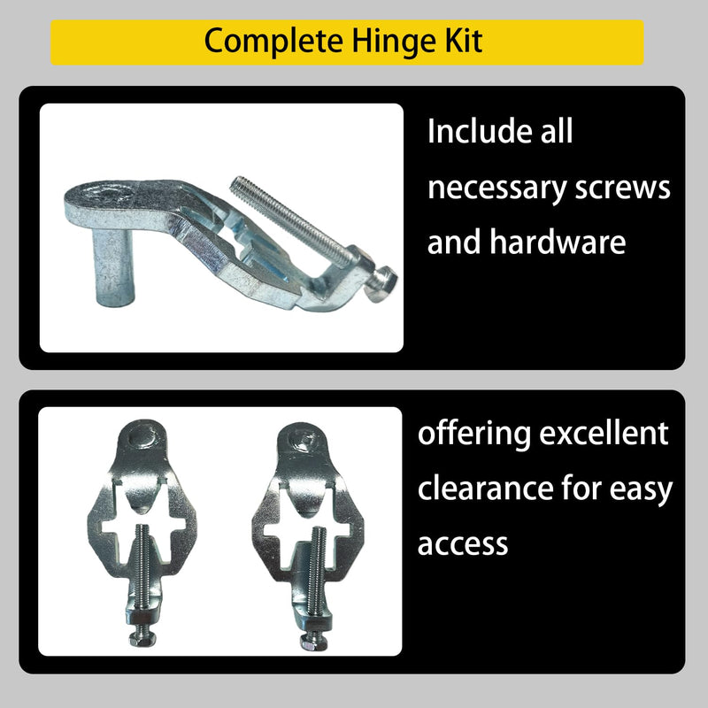 Heavy Duty T-Post Gate Hinge – Galvanized Steel Fence Hinge Pins for Chain Link Fence, Farm, Garden & Backyard Gates