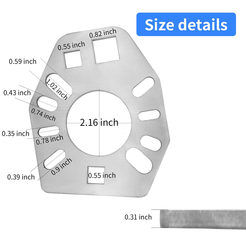 Pinion Holding Tool Holder Yoke Wrench Compatible with Various Style Yokes, Flanges, or Axles Fit for Most Sockets extra 1/2" Hole
