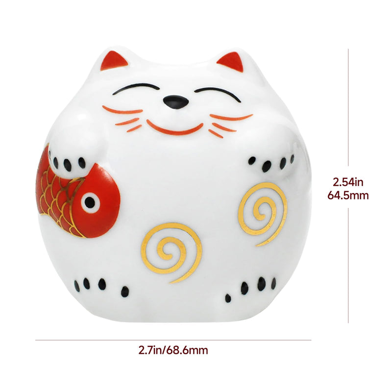 (2Pack) White Ceramic Cat Toilet Bolt Covers - Decorative Animal Toilet Bolt Covers for Bathroom and Home Decor, Fun and Cute Cat-Themed Bathroom Decor Easy-to-Install Toilet Replacement Parts