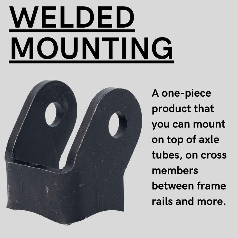 2 Pcs Shock Bracket, Heavy-Duty Shock Absorber, Black Curved Design for Off-Road Trailers (Bending Shock mounts) Bending shock mounts