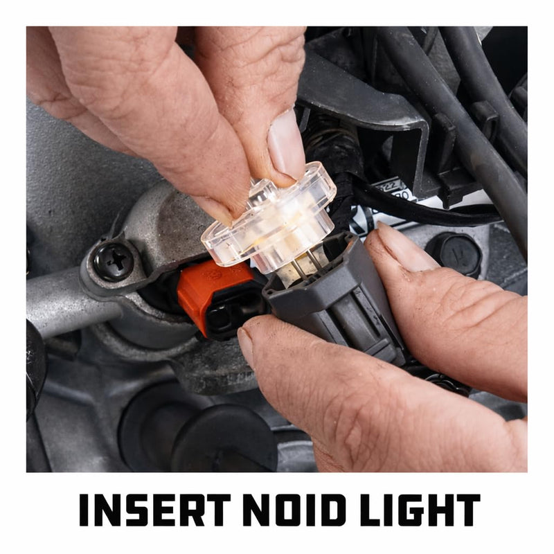 Powerbuilt Deluxe Fuel Injection Test Noid Light Tool Set, Kit Tests Vehicle Electronic Fuel Injectors and Idle Air Control Valves - 648745,Black 10 Piece
