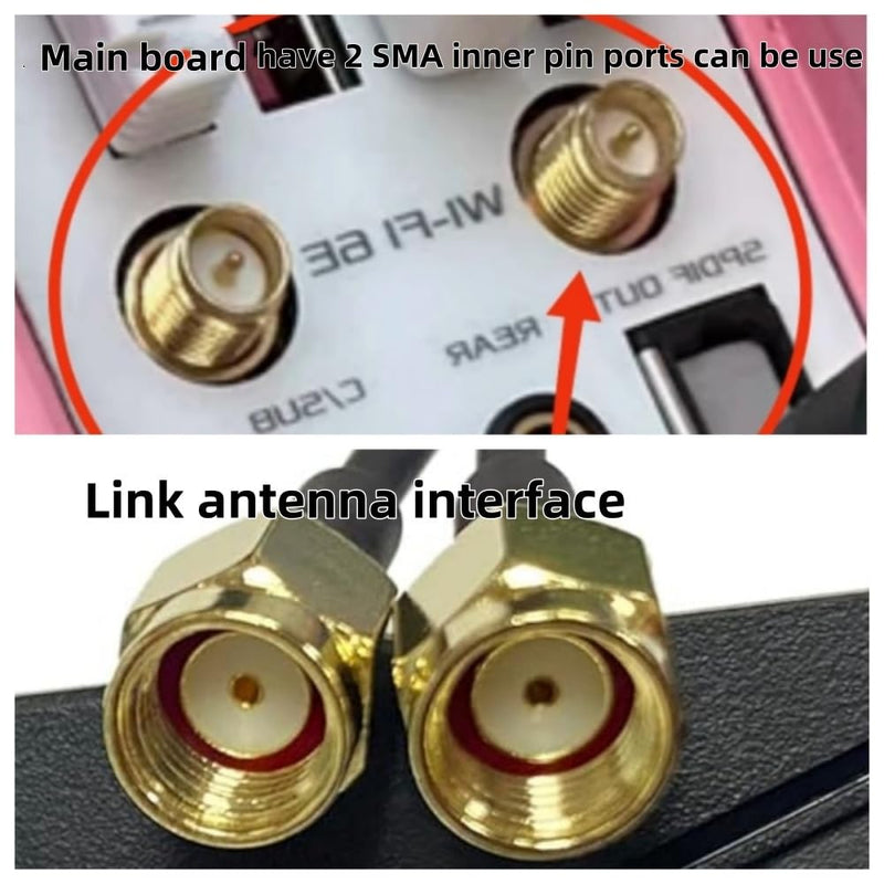 Laptops Dual Band WiFi Antenna 2.4GHz 5GHz RP-SMA Magnetic Base Adapter Antenna with 80cm Extension Cable for ASUS Z390 Z490 X570 Motherboard 2T2R PCI-E Bluetooth Network Router