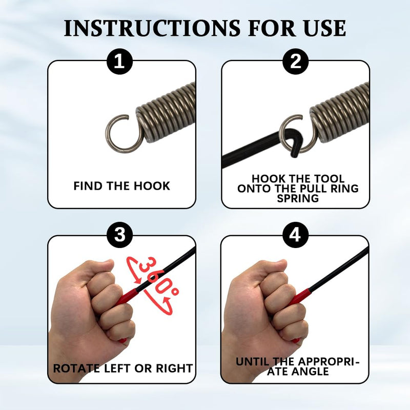 Motorcycle Exhaust Spring Hook, Spring Removal Tool, T Shaped Handle Exhaust Pipe Spring Puller Installer Hooks Tool with Rubber Coating, Car Accessories Fit for Most Vehicles (Red+Black) Red+Black