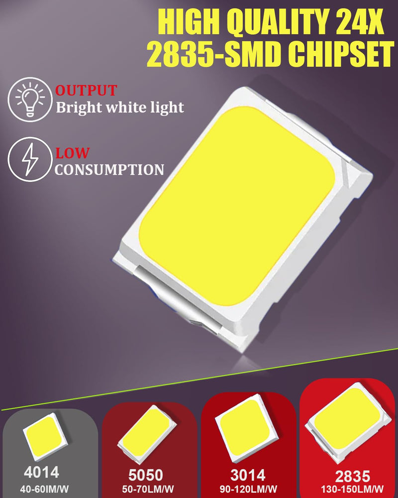 1156 LED Bulb, Super Bright 7506 BA15S P21W 1141 LED Replacement Bulbs for Backup Reverse Light, Tail Brake DRL Parking Light, White (Pack of 4) 1156