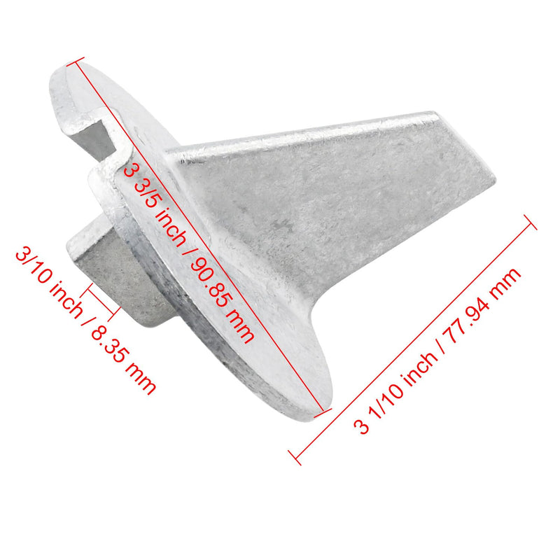 6E5-45371-01 Zinc Trim Tab Boat Outboard Engine Anode Compatible with Yamaha Outboard Engine 115HP-225HP 2/4-stroke Replace 18-6097