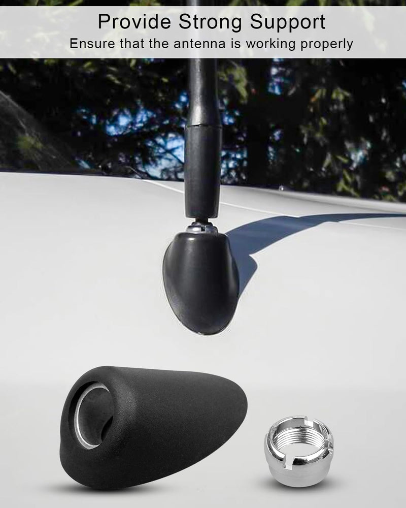 Antenna Ornament Bezel with Nut Manual Type Fit for Toyota Tacoma 2005-2015 Replace 86392-04040 86396-04040