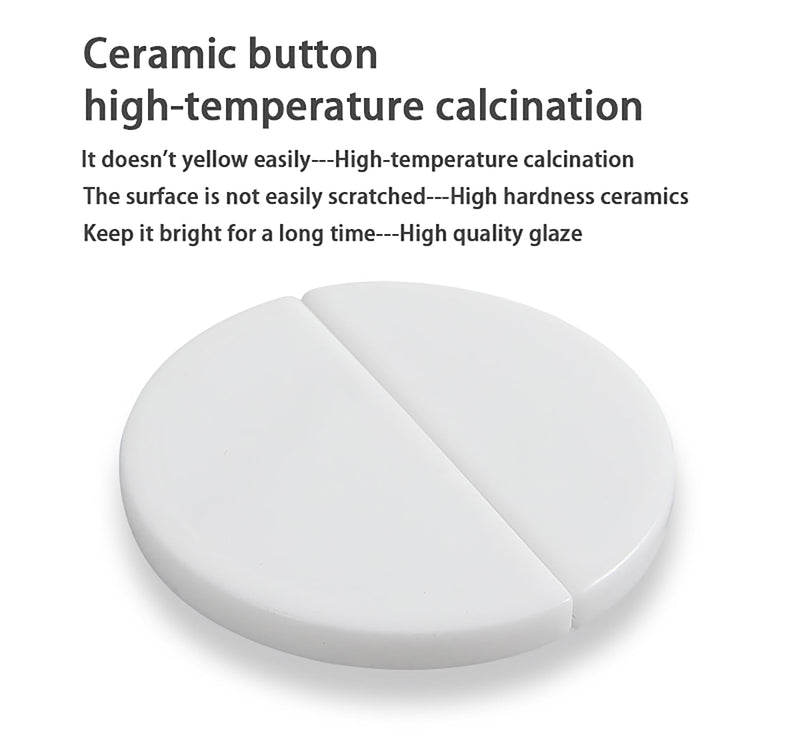 48mm Toilet Cistern Dual Flush Valve Push Button 2 Pack Replacement Toilet Tank Flush Valve Ceramic Push Button Thread Diameter 1.89"