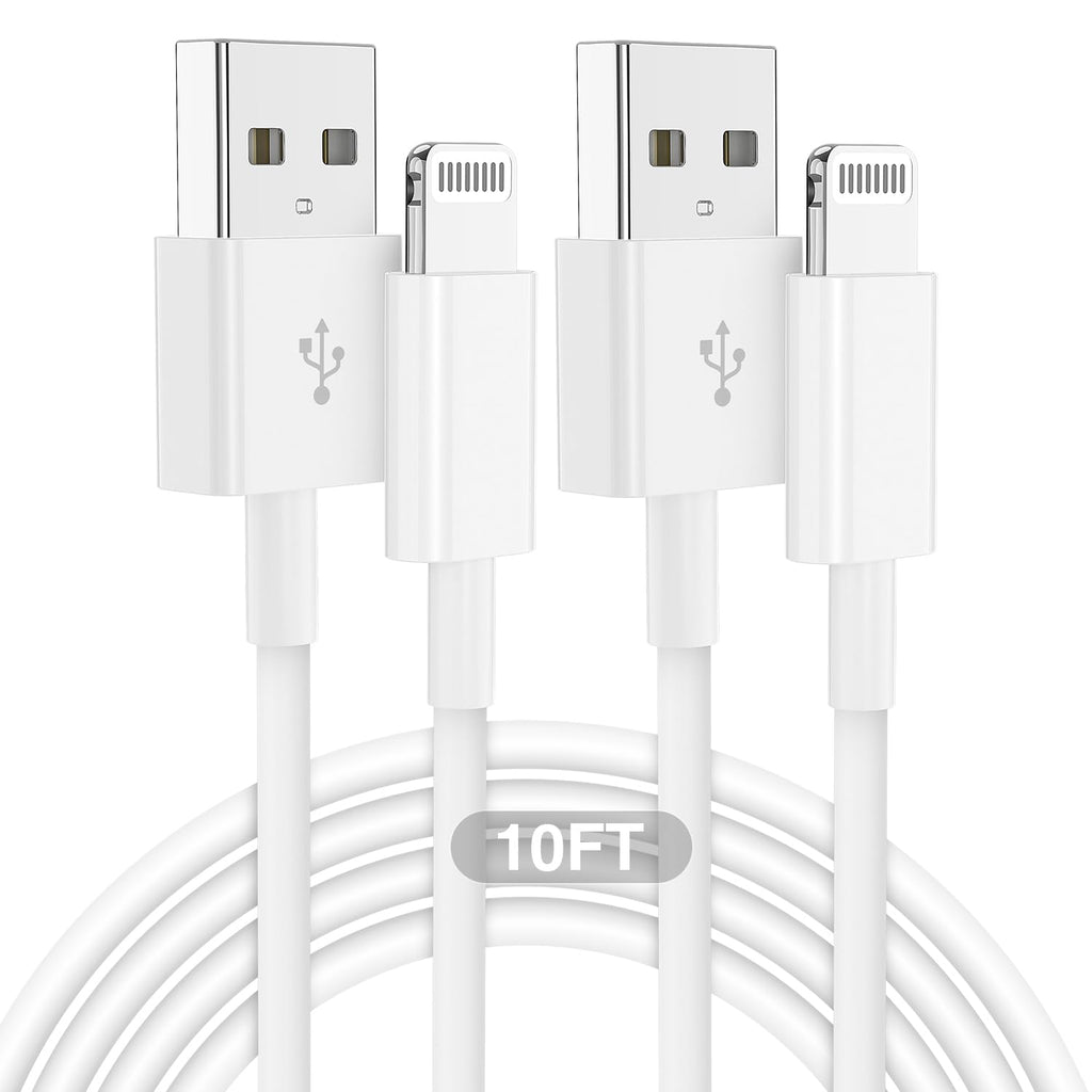 iPhone Charger Cable 10ft, [Apple Certified] Long USB A to Lightning Charging Cord,10 Feet Original Lightning Cable,10 Foot Fast Charge Wire for iPhone 14 Pro Max/13 Mini/12/11/XS/XR/8 Plus/7/6/SE