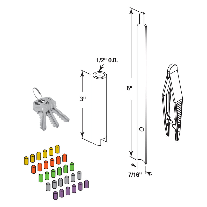 Prime-Line E 2400 Re-Keying Kit – Re-Key a Lock Kit with Pre-Cut Keys for all your Locks to One Key, For Kwikset Brand Locks, 5-Pin Style (1 Kit)