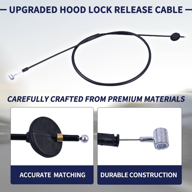 Hood Latch Release Cable 3CM823535 Compatible with Volkswagen Atlas 2020 2021 2022 2023