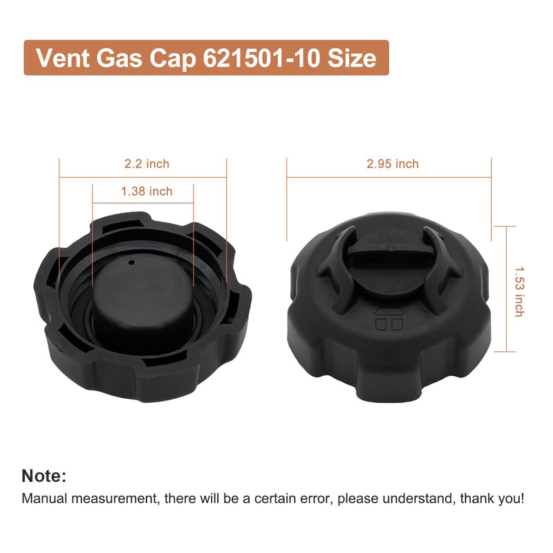621501-10 Manual Vent Gas Cap Compatible with Moeller Tempo Fuel Tank, Old Style Portable Boat Gas Tank - 2 Pack