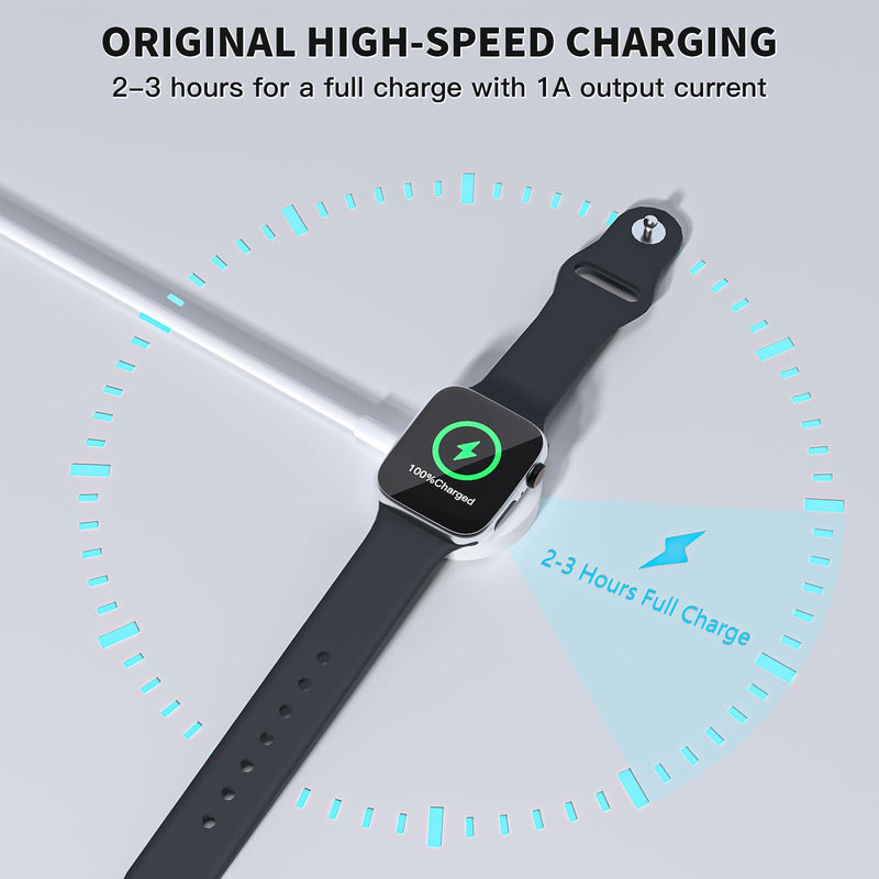 Watch Charger for Apple Watch Charger, 2Pack USB A Short Magnetic Fast Charging Cable Portable Wireless Charging iWatch Charge Cord Compatible with iWatch Series Ultra/SE/11/10/9/8/7/6/5/4/-[1FT/0.3M]