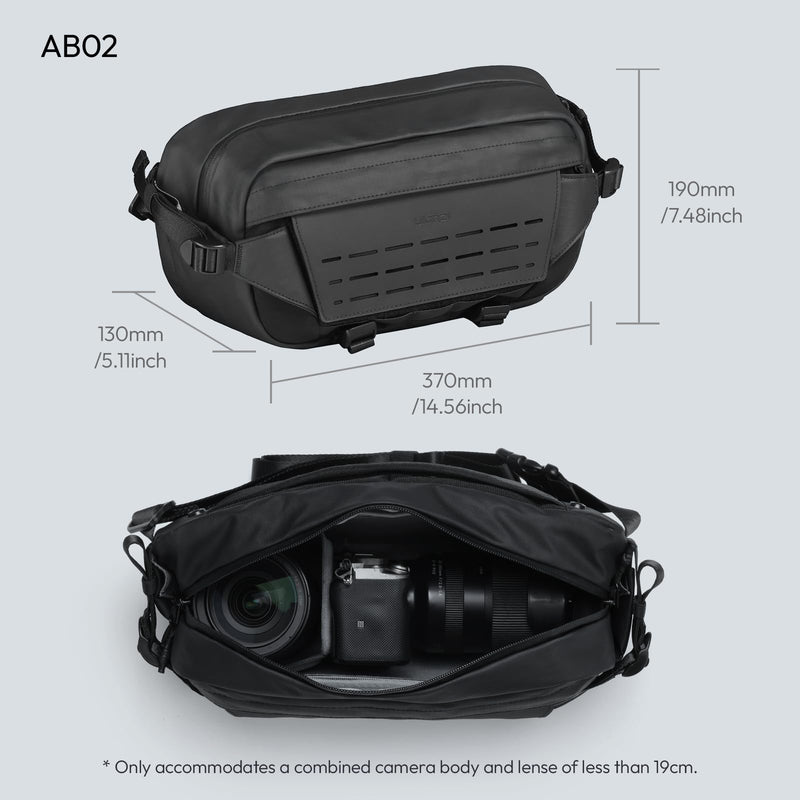 ULANZI 9L Camera Sling Bag, Water-Resistant Camera Case with Tripod Holder | DSLR/SLR/Mirrorless Camera Bags Crossbody for Photographers Video Photo Live Pov Vlog Photography Accessories- Black Black 9L