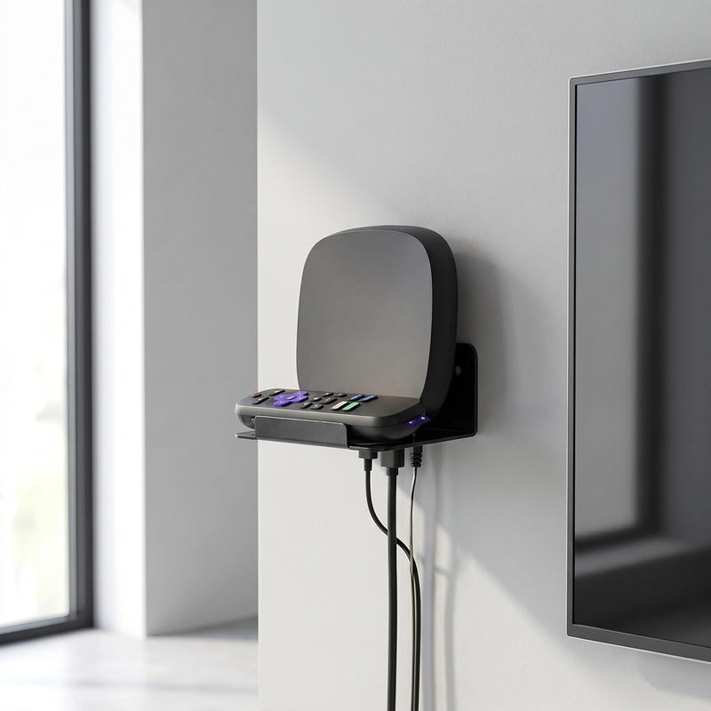 Metal Wall Mount Compatible with Roku Ultra 4K Streaming Player | Heavy Duty Steel Holder for Ultra ,Space Saving Wall Bracket with Cable Management,Hardware Included