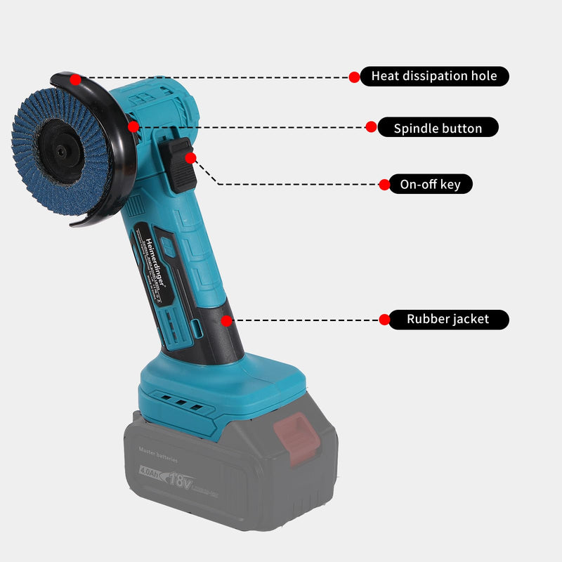 Brushless Mini Angle Grinder for Makita 18V Battery-Tool Only, 19500RPM Cordless Cutting Tool