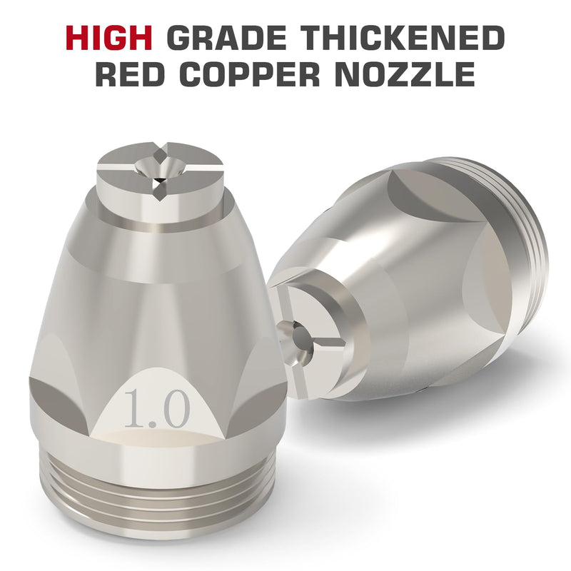 ARCCAPTAIN AG-60 Plasma Cutter Torch Consumables, 50Pcs .040'' SG-55 AG-60 WSD-60 Plasma Cutter Torch Accessories for CUT55 PRO, CUT55 PROLUX, CUT 55PILOTARC,CUT 55PIL0T, CUT 60HF, CUT 60HF PRO 50PCS-.040"