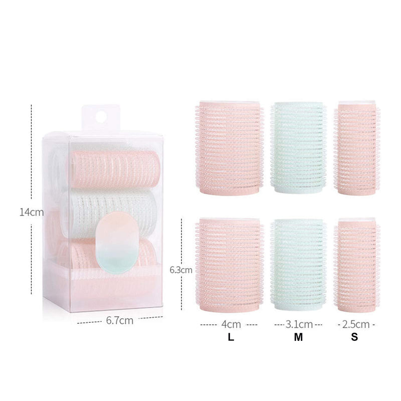Hair Rollers,Salon Hairdressing Curlers,6PCS Self Grip Hair Rollers Set with 3 Sizes,Salon Hairdressing Curlers DIY Curling Tool Curls and Styling of Long Hair, Short Hair and Bangs(L,M,S) | Set with 3 Sizes,Salon Hairdressing Curlers DIY Curling Tool ...