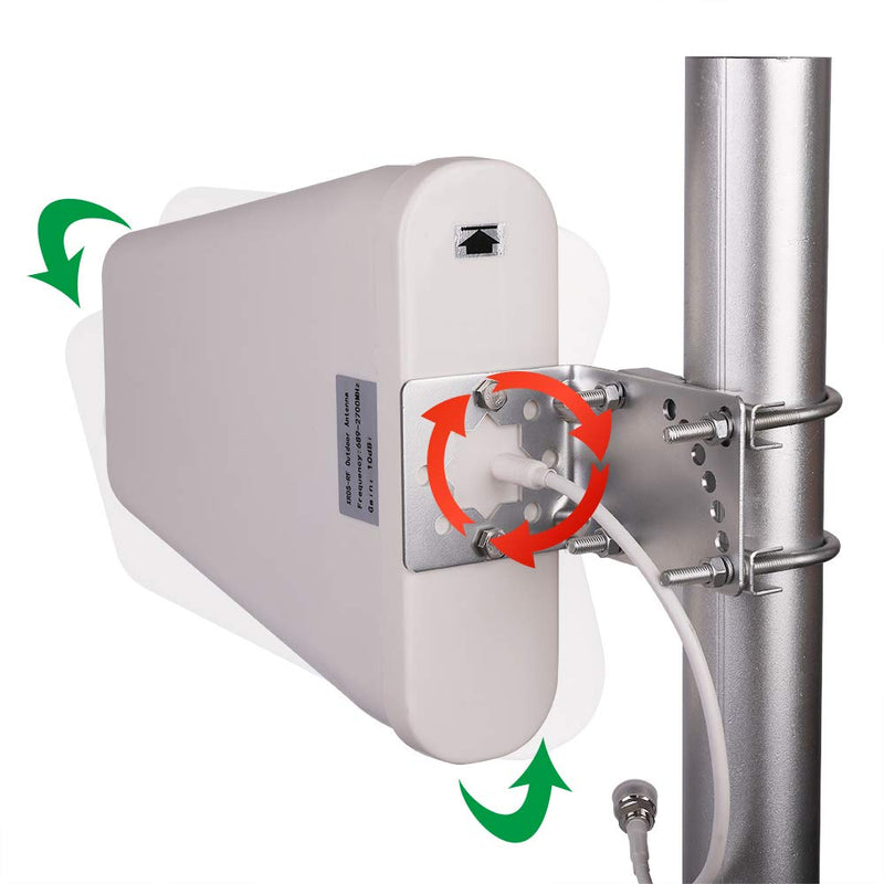 10 dBi Wideband Directional Antenna High Gain Log Periodic Antennas 50 Ohm 3G/4G/LTE/Wi-Fi Universal Fixed Mount Yagi Antenna (698-2700 MHz)