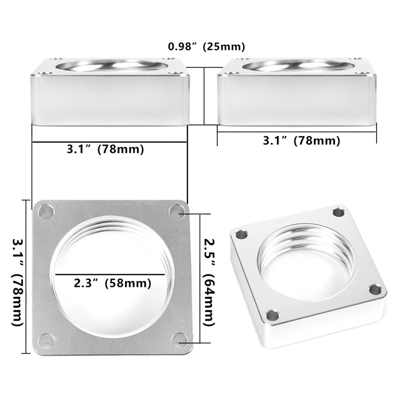 Throttle Body Spacer Replacement for Jeep Wrangler TJ YJ 1987-2006, Throttle Body Spacer Compatible with Cherokee XJ 1984-2001