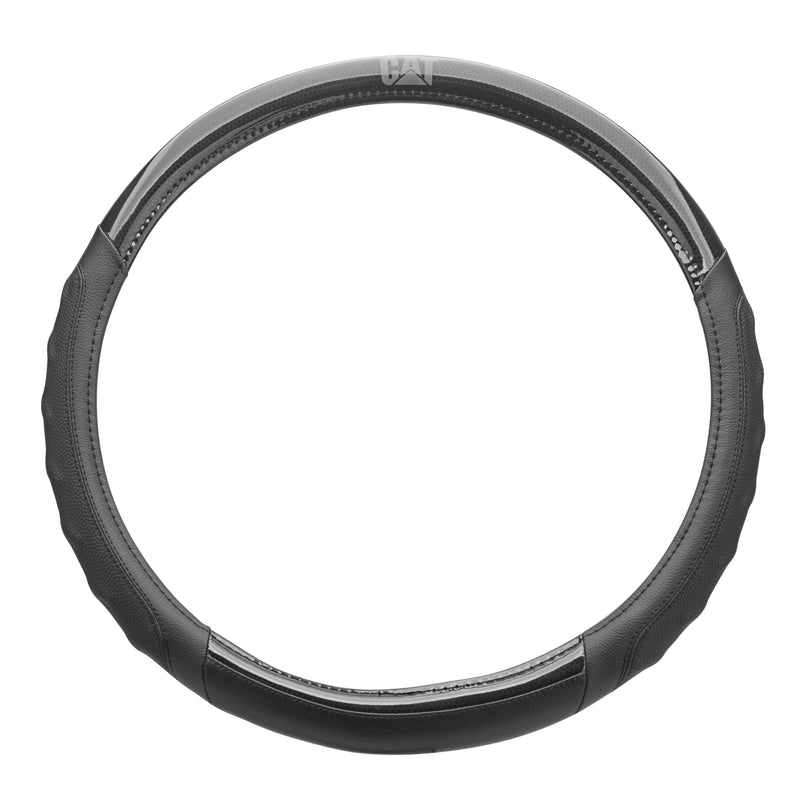 CAT® BigGrip Faux Black Leather Semi Truck Steering Wheel Cover, Extra Large 18 inch Size, Fits RV and Big Rig Trucker, Steering Wheel Cover for Trucks 18 Wheeler XL (17.5 -18") Black BigGrip
