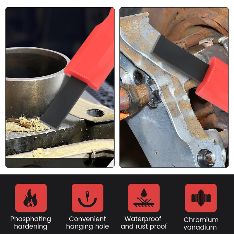 2pcs Carbide Scraper Set 1-1/4 Inch and 5/8 Inch Tough Scraper for Wood Metal Automotive Gasket Removal Durable Carbide Tool
