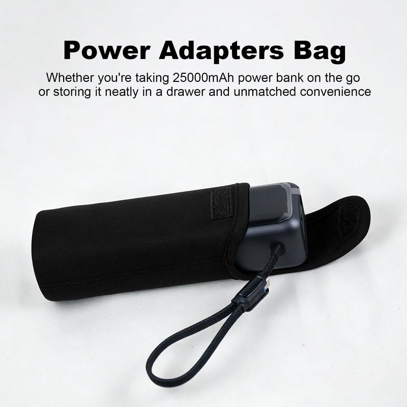 Sleeve Travel Case for Power Bank A1695 25K 100W | Rugged Neoprene Construction Sleeve Travel Bag for with Portable Lanyard (Case Only ) Black