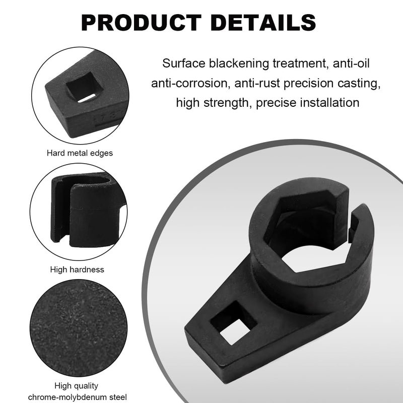 Oxygen Sensor Socket, 3/8-Inch Drive by 7/8-Inch 22mm Oxygen Sensor Socket O2 Sensor Remover, Offset 6-Point Oxygen Sensor Socket Wrench for Most Cars, Car Accessories