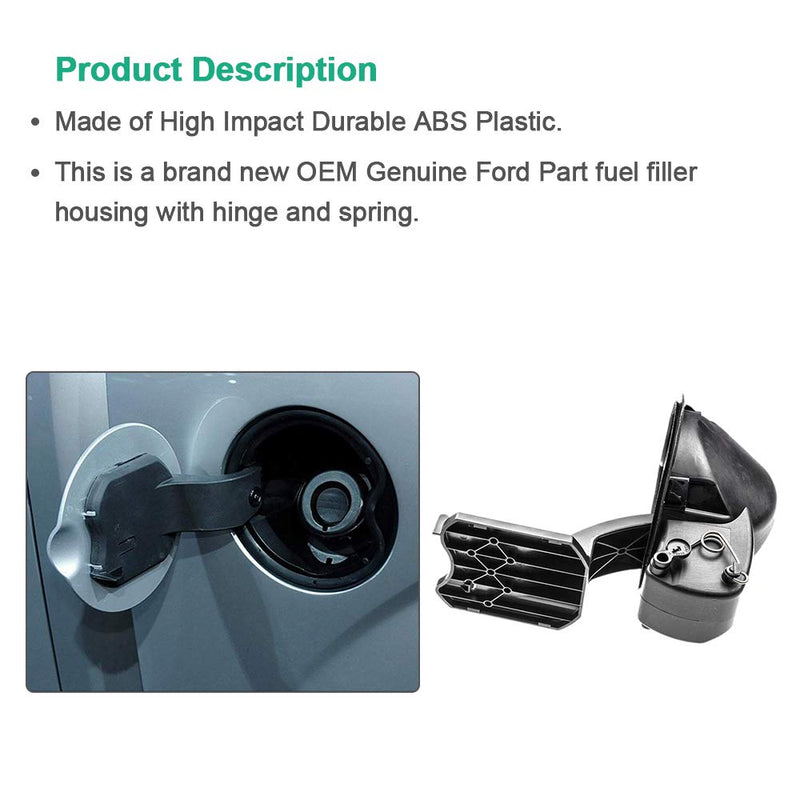 Fuel Gas Filler Door Housing Pocket w/Hinge For 2009-2014 F150, 2010-2014 Lincoln Mark LT Replaces # 9L3Z-9927936-B, 9L3Z9927936B Gas Tank Cap Door Hinge 09-14 Ford F150