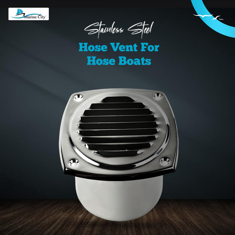 MARINE CITY Hose Vent – 304 Grade Stainless Steel, Durable, Polished, and Easy to Install for Boats, Yachts and Caravans 4 Inches