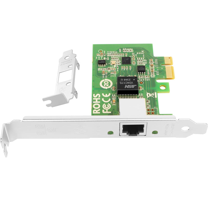 PCIe Ethernet Network Card for Realtek RTL8125B Chipset PCIe 2.1 X1 2.5Gb Single Port RJ45 LAN Card Support Windows Server/Windows/Linux/VMware/ESX XXS-RTL8125B-T1