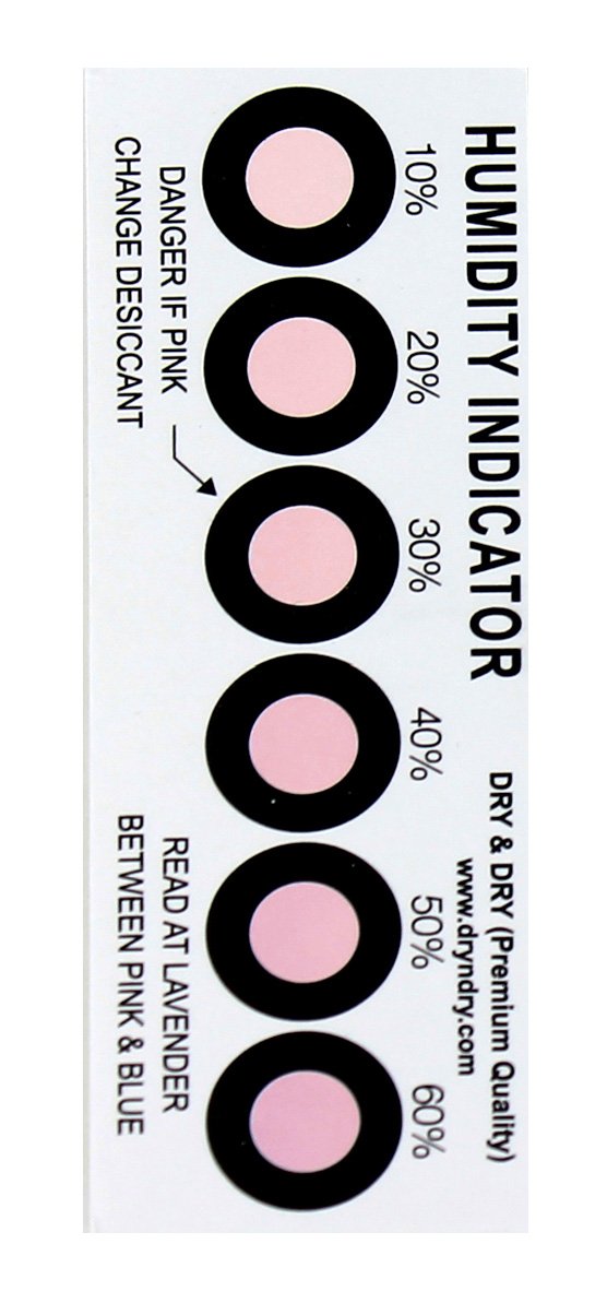 Humidity Indicator Cards 50 Pack(Reusable) - 10-60% 6 Spot(50 Cards)