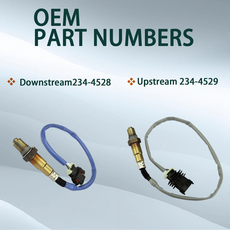 234-4528 234-4529 Upstream Downstream Oxygen O2 Sensor for Chevy 1.4L 1364cc Cruze 2011-2015, Sonic 2012-2020, Trax 2013-2021, and Buick Encore 2013-2021 234-4528 234-4529