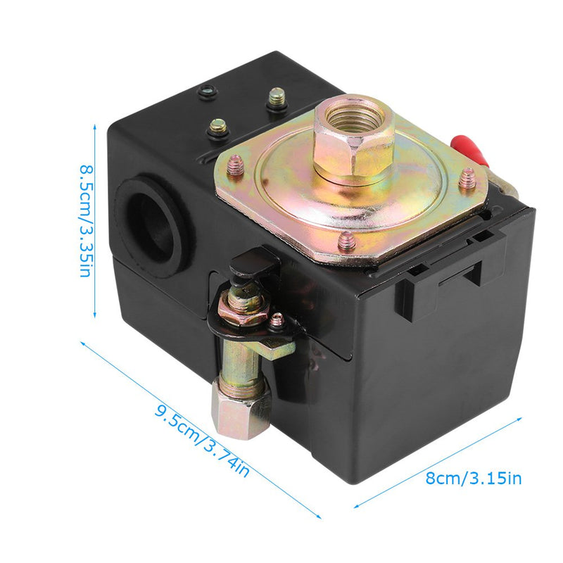 Air Compressor Pressure Switch 240V Single Port Air Pressure Switch 135~175 PSI Plastic 26 Amps Pressure Control Switch Replacement