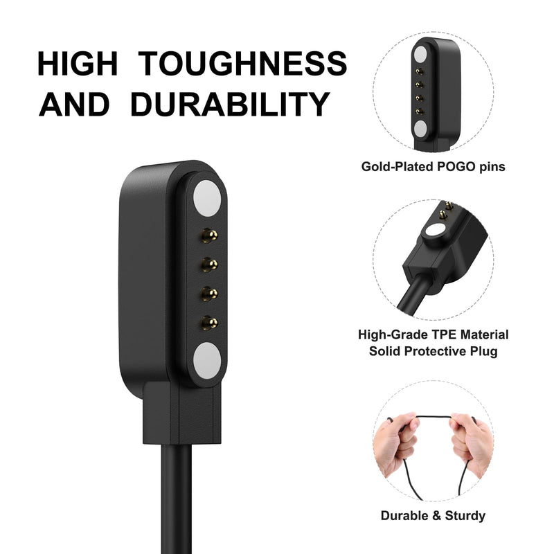2-Pack for Sedzofan Y16B Kids Smart Watch Charger, Replacement Magnetic USB Charging Cable Cord