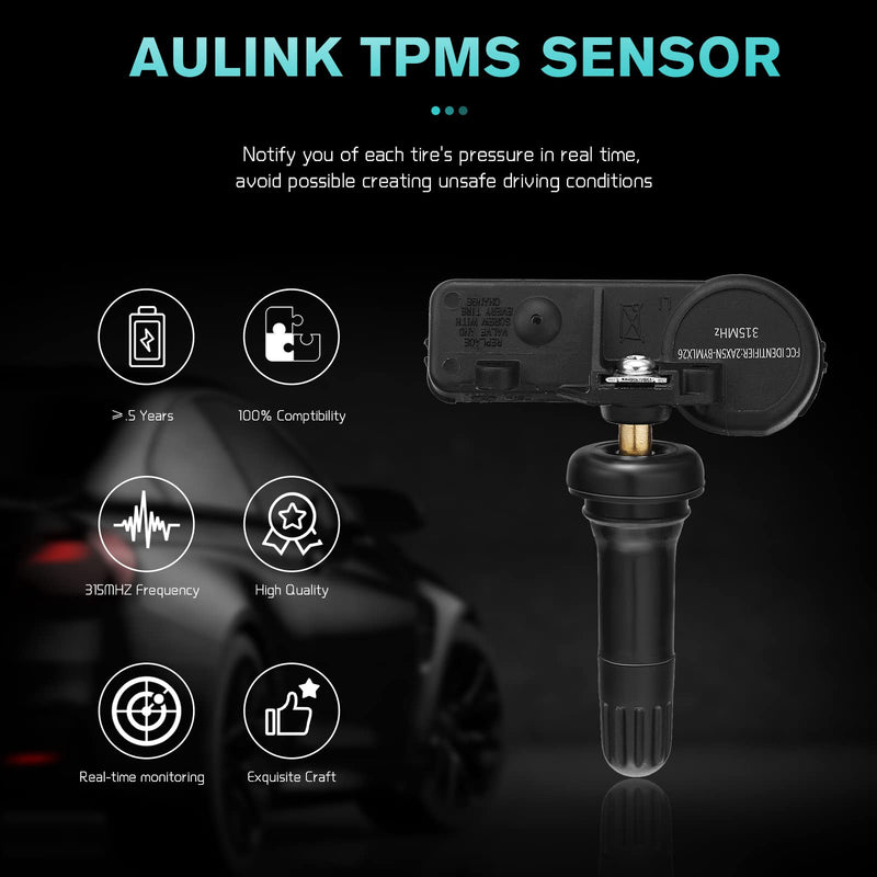 Tire Pressure Monitoring System(TPMS) Sensor for Chevy Aveo Camaro Cruze Equinox HHR Impala Malibu Silverado Traverse Tahoe Express, GMC Cadillac Buick (13586335 315MHZ TPMS)