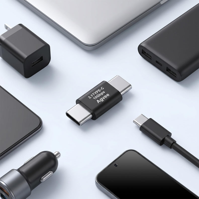 2PCS USB C Male to Male, Support 10gbbps Rate, 30V 5A C-Type Double Plug, USB C Full-Featured, Audio and Video