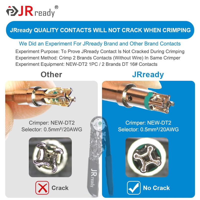 JRready 90 Pairs Deutsch Connector Pins and Sockets Solid Contacts Size 16 ST6281 - Male Pins 0460-215-16141/ Female Pins 0462-209-16141, DT Connector Terminals Wire Size 14-20AWG Size 16 - 90 Pairs Green Stripes Solid Contacts